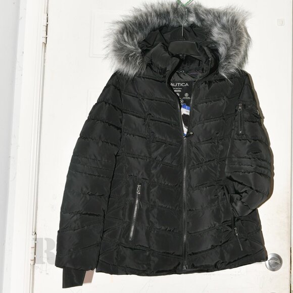 Nautica Ladies' Puffer with Faux Fur Hood - Picture 7 of 8